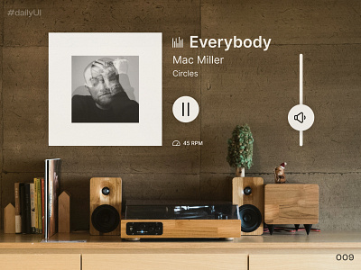 Daily UI • 009 • Music player ar augmented reality dailyui design music music player play record player ui