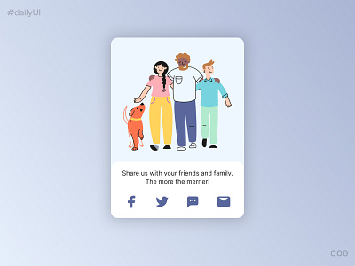 Daily UI • 010 • Social share dailyui design illustration ui