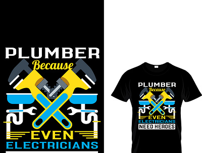 plumber t-shirt design custom t shirt design father and daughter graphic design illustration logo plumber t shirt t shirt t shirt design trendy t shirt typography vector