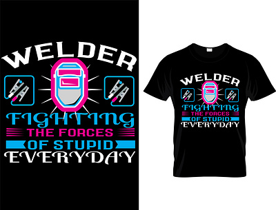 welder custom t-shirt design. branding custom t shirt design father and daughter graphic design illustration logo plumber t shirt tyography