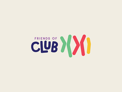 Friends of Club 21 brand down syndrome identity logo