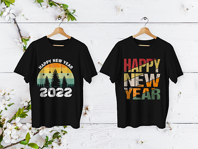Awesome New Year T-shirt Design 2022 custom happy new year t shirt holidays merch new year tee trendy typography vector t shirt year2022