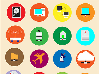 Flat icons designs