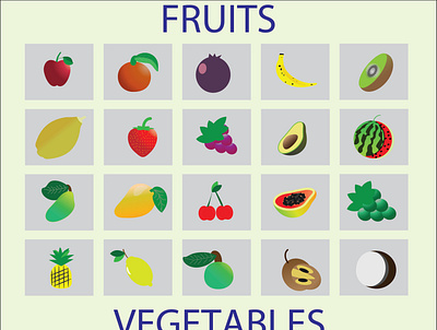 Fruits and vegetables vector illustrations graphic design illustration illustrations vector