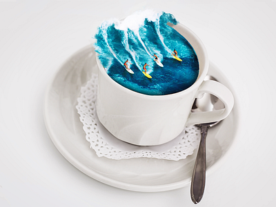 A cup full of joy cup editing image manipulation photoshop refreshing summer surfing