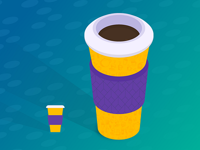 Isometric Coffee Cup 3d coffee cup illustration isometric starbucks