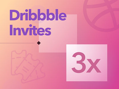 Dribbble Invite Giveaway - 3x dribbble invite giveaway