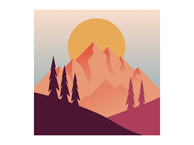 ｓｕｍｍｅｒ さトヾ design hills illustration summer sun