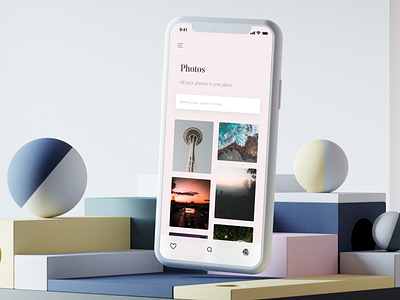 Gallery Search app card design gallery gallery art gallery search image search ios iphonex minimal mobile app design mockup photo search search search bar search box search engine ui ux