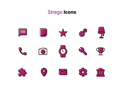 Strego Kit Icons concept design digital flat icon icons icons design icons kit interface minimal pattern pictogram sketch ui ux vector web website