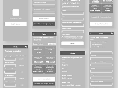 Fluido - Veterinary Assistant App android concept connect design digital flat interface ios iphone minimal mobile pattern sketch stat ui ux vector wireframe wireframes wireframing