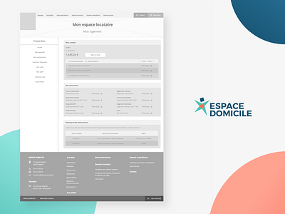 Espace Domicile - Wireframes Part axure concept connect design digital flat graphic design interface minimal pattern sketch ui ux vector web web design webdesign website wireframe wireframes