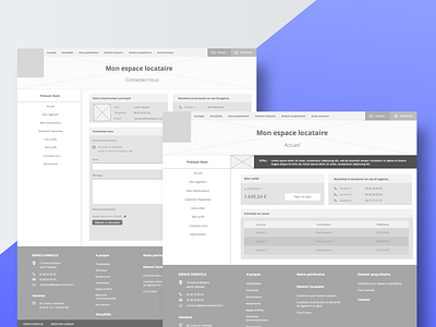 Espace Domicile - Wireframes Part 2