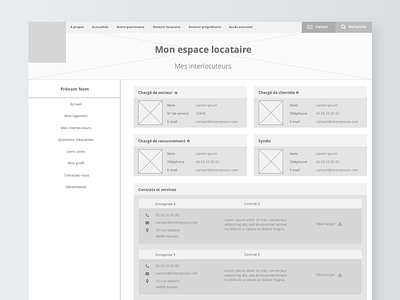 Espace Domicile - Wireframes Part 3 axure concept connect design digital flat interface minimal pattern sketch ui ux vector web web design webdesign website wireframe wireframes