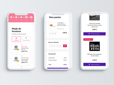 Redesign of Creafirm - Mobile Part 2 design digital ecommerce flat interface minimal mobile pink sketch ui uidesign web web design webdesign website