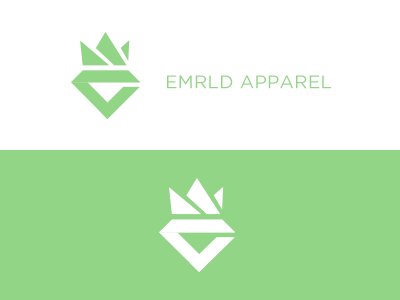 Emrld Apparel Logo apparel concept e emrld logo