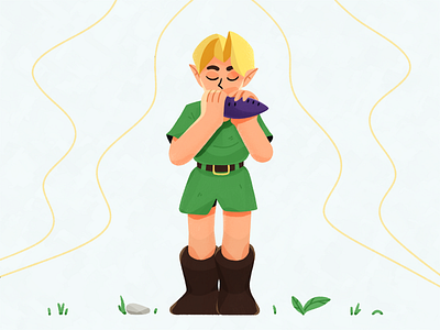 Zelda 2d character characters flat illustration procreate the legend of zelda vector zelda