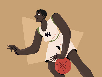 Basketball Player 2d basketball character design flat illustration player procreate