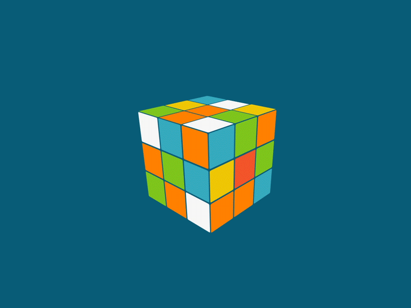 Rubik's Cube 3d after effects animation illustration motion graphics rubiks cube