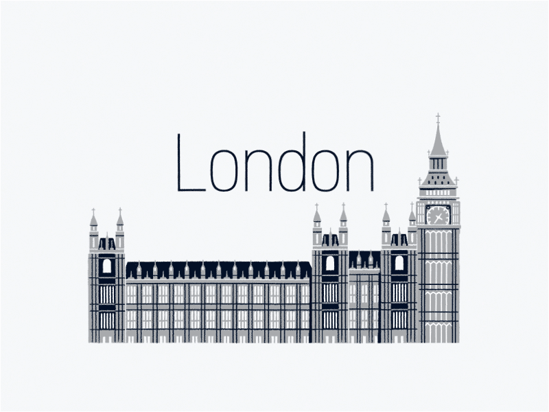 London | Paris | Berlin building city gif illustration motion