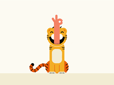Tiger and Trainer character flat illustration texture tiger trainer vector