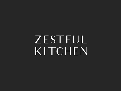 Zestful Kitchen black and white branding classic food blog food blogger logo logotype modern type