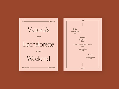 Sister's Bachelorette Weekend bachelorette blush invitation invite minimal party stationery