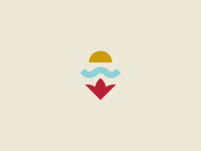 Symbrosia abstract balance earthy form graphic logo mark minimal seaweed shapes sun water