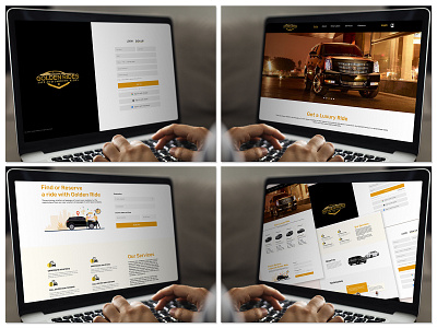 Golden Rides Webpage branding figma graphic design interface landingpage ui ux webpage website