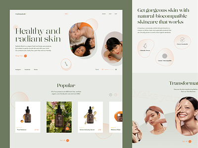 Cosmetics redesign website Truebotanicals💋 by Dis Bashlaev for Dinarys ...