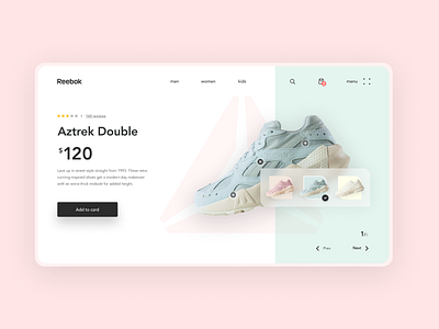 Reebok Sneakers cart interaction daily challenge daily ui design shop interaction reebok sneakers card store store design ui ux web design