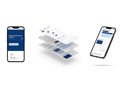 Concept of a landing page for a bank. Mobile version. design ui ux