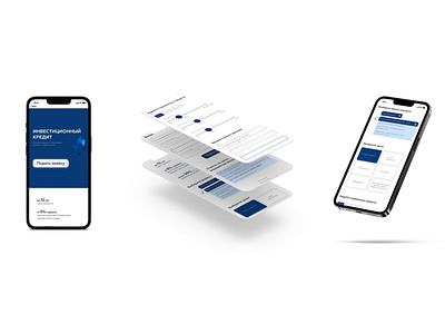 Concept of a landing page for a bank. Mobile version.