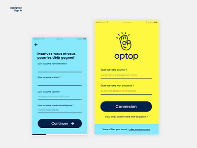 Optop - Application app application brand branding design eyeglasses hand icons illustration logo sign up