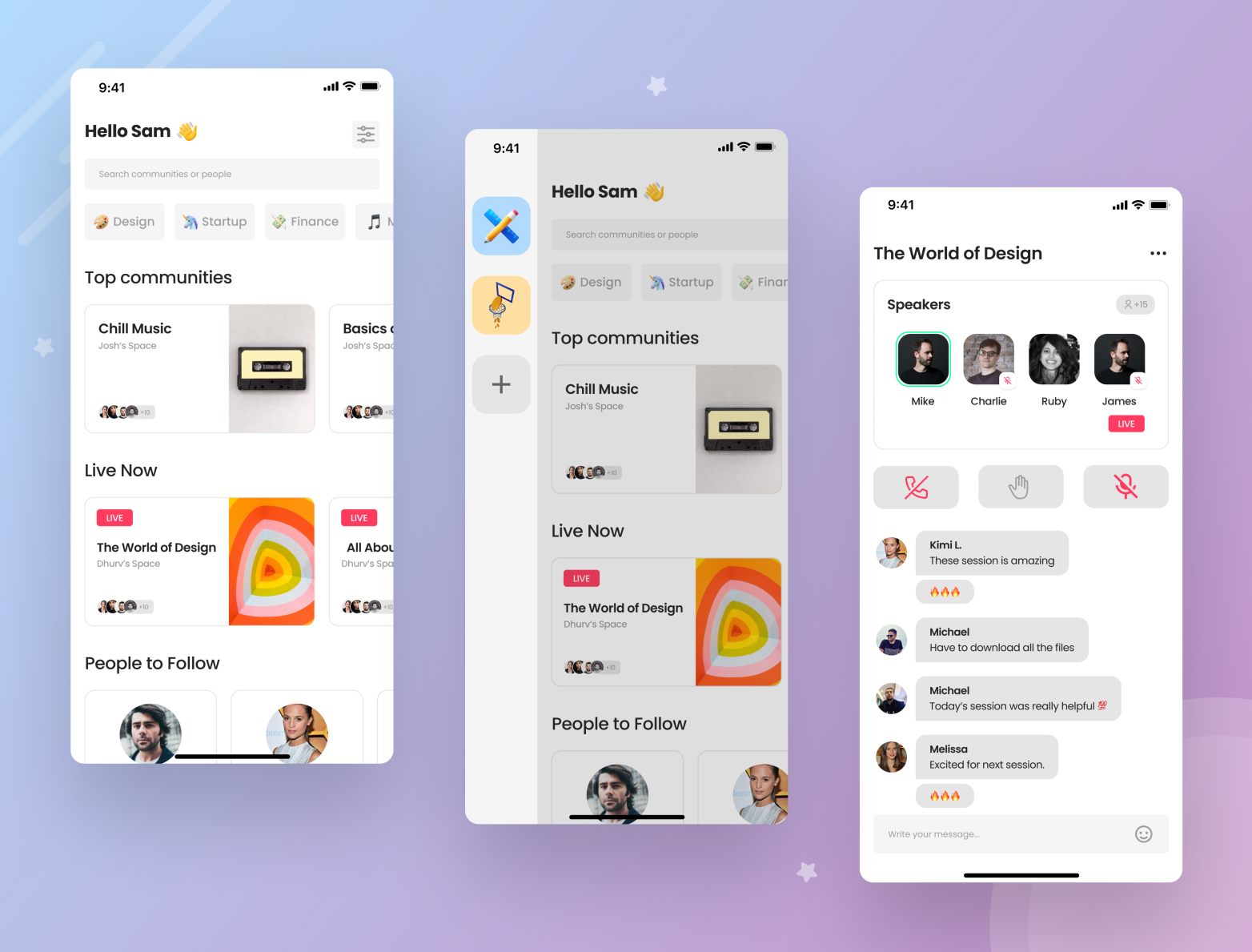 Social Community App UI by Md. Shahanab Uddin on Dribbble