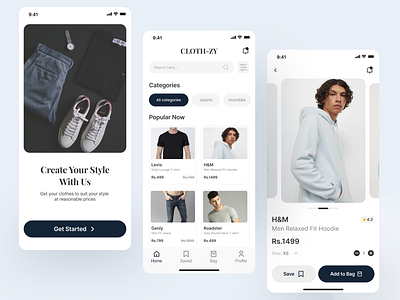 Fashion Store App app app design design ui ux