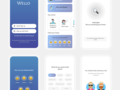 Wello App UI app app design design ui ux
