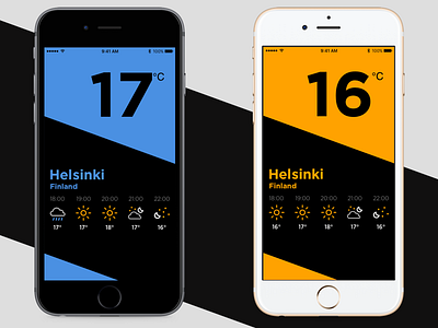 A Bold and Simple Weather App app bold first shot first time ios simple vossier weather