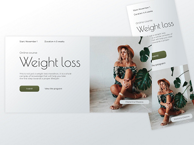 Website for Weight loss course branding design graphic design landing ui ux website