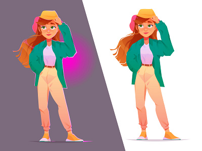 vector character girl design graphic design illustration vector