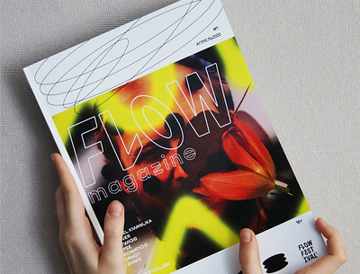 FLOW magazine branding graphic design magazine typography