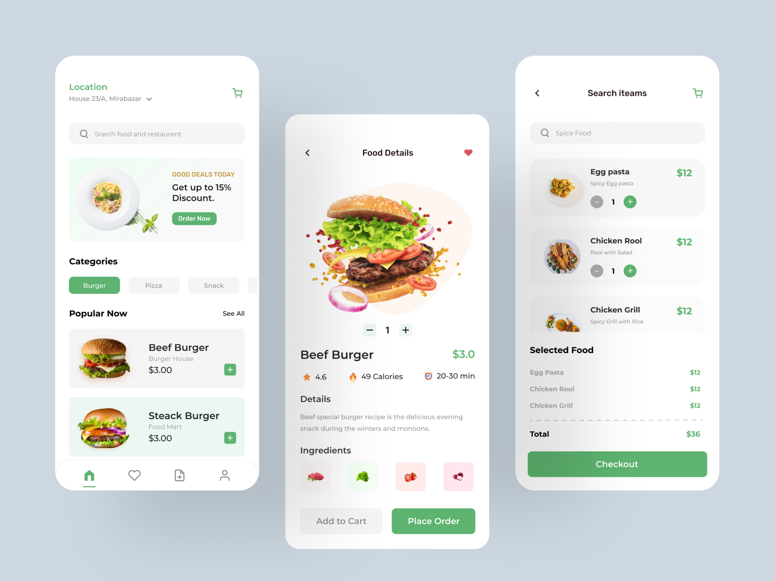 Food delivery app by Md Abdul kadir on Dribbble