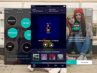 Music Discovery by Jamhawk app ios ios10 iphone ui ux