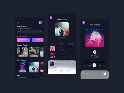 Music App 🎧 app design ui ux