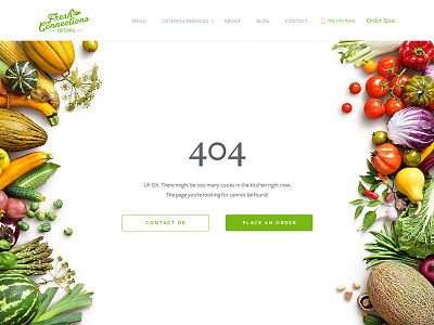 404 Page Design 404 404 page branding catering clean minimal restaurant ui web design website white