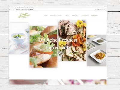 A Refresh for Fresh Connections Catering catering clean food gif professional restaurant web design website white