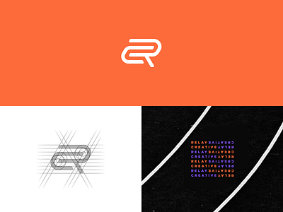 Relay Creative Group icon logo logo construction relay track