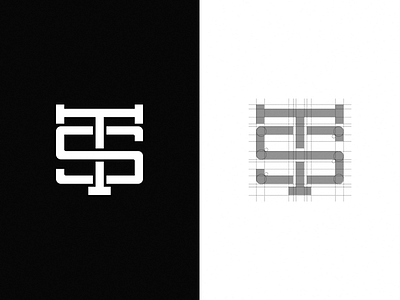 TS Monogram for grid logo monogram sale shot ts vector