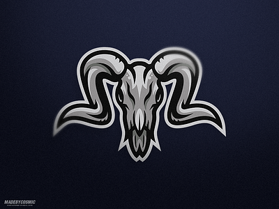 Ram Skull Mascot Logo esports logo gaming mascot ram skull team