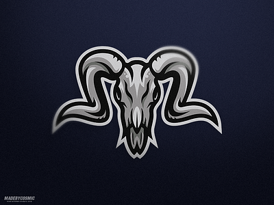 Ram Skull Mascot Logo